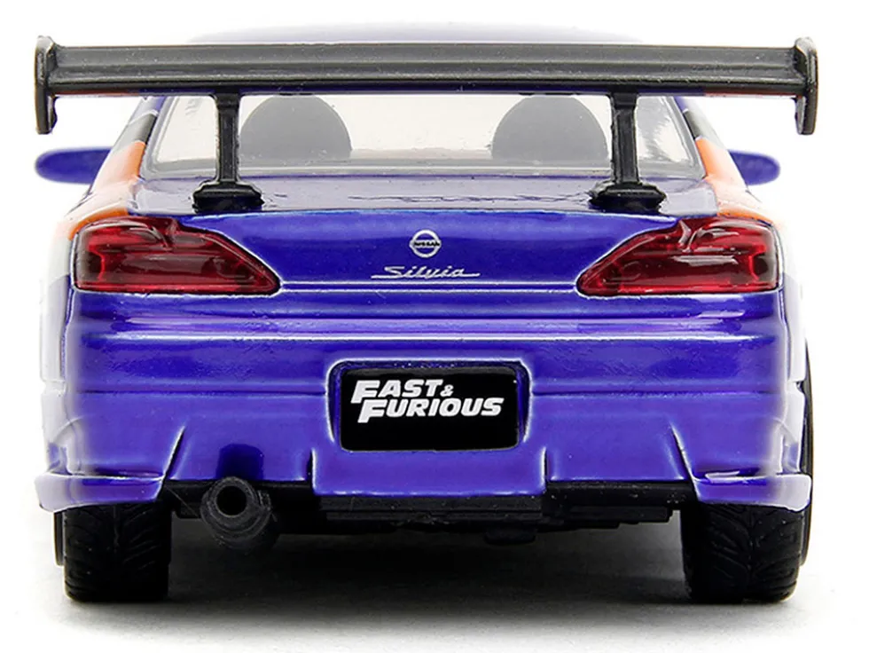2001 Nissan Silvia S15 RHD (Right Hand Drive) Blue Metallic with Graphics "The Fast and the Furious: Tokyo Drift" (2006) Movie "Fast & Furious" Series 1/32 Diecast Model Car by Jada