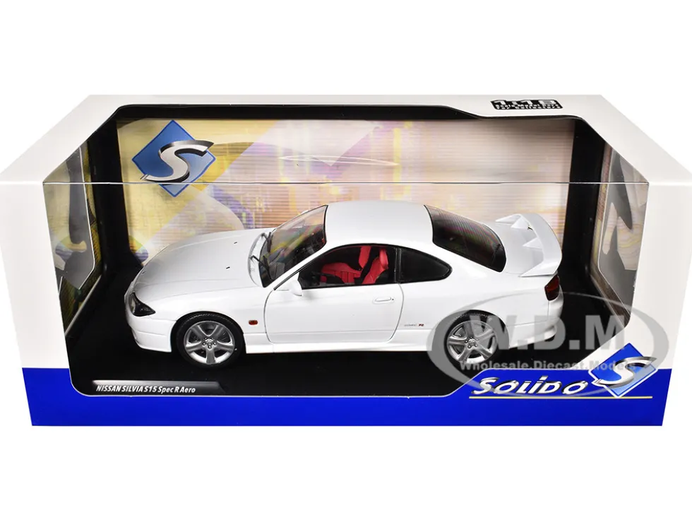 1999 Nissan Silvia (S15) Spec-R Aero RHD (Right Hand Drive) Aspen White 1/18 Diecast Model Car by Solido