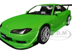 1999 Nissan Silvia S15 Spec-R Aero RHD (Right Hand Drive) "Never Satisfied" Green Metallic 1/18 Diecast Model Car by Solido