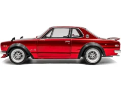 1970 Nissan Skyline (C10) Hakosuka RHD (Right Hand Drive) Red Metallic 1/18 Diecast Model Car by Solido