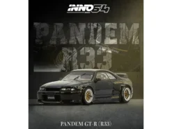 Nissan Skyline GT-R (BCNR33) RHD (Right Hand Drive) "Pandem - Rocket Bunny" Black 1/64 Diecast Model Car by Inno Models