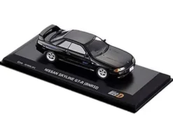 Nissan Skyline GT-R (BNR32) RHD (Right Hand Drive) Black "Initial D" Manga 1/64 Diecast Model Car by Kyosho