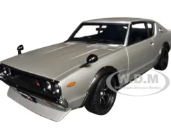 Nissan Skyline 2000GT-R (KPGC110) Tuned Version RHD (Right Hand Drive) Silver Metallic 1/18 Model Car by Autoart