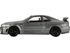 Nissan Skyline GT-R (NISMO BNR34 CRS Version) RHD (Right Hand Drive) Dark Metal Gray Metallic Limited Edition 1/64 Diecast Model Car by Mini GT
