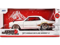 1971 Nissan Skyline 2000GT-R RHD (Right Hand Drive) White with Gold Graphics