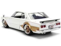 1971 Nissan Skyline 2000GT-R RHD (Right Hand Drive) White with Gold Graphics