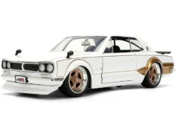 1971 Nissan Skyline 2000GT-R RHD (Right Hand Drive) White with Gold Graphics