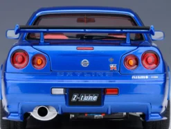 Nissan Skyline GT-R R34 Nismo Z-TUNE RHD (Right Hand Drive) Bayside Blue 1/18 Model Car by Autoart
