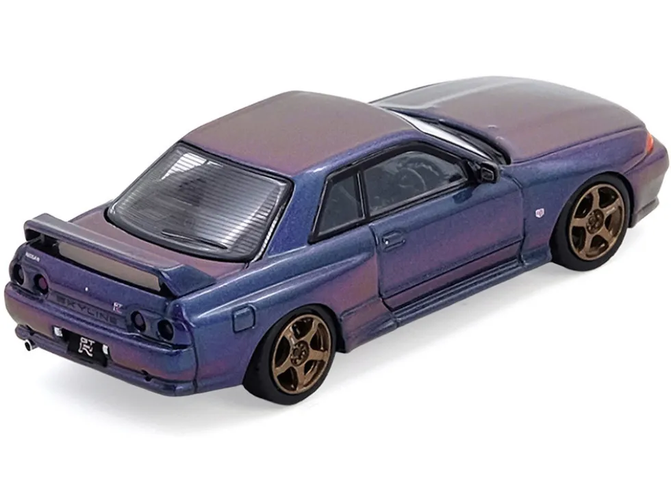 Nissan Skyline GT-R (R32) RHD (Right Hand Drive) Midnight Purple Metallic "Australian Special Edition" 1/64 Diecast Model Car by Inno Models