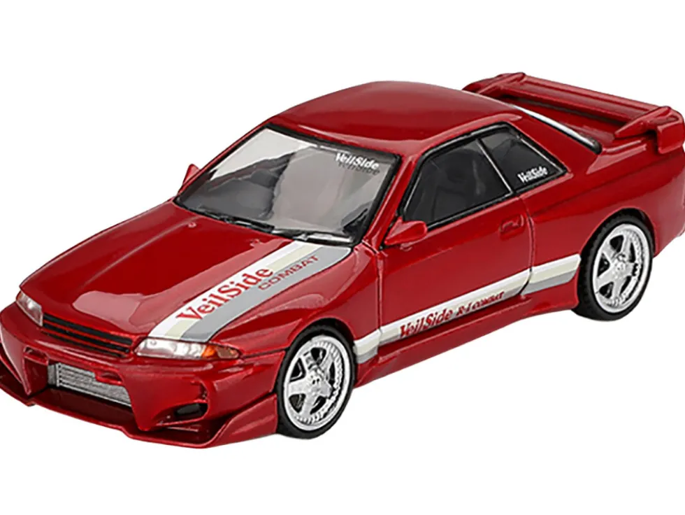 Nissan Skyline GT-R (R32) RHD (Right Hand Drive) "Veilside Combat C-I" Gem Red Metallic Limited Edition 1/64 Diecast Model Car by Mini GT