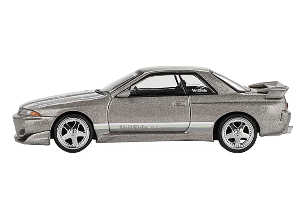 Nissan Skyline GT-R (R32) RHD (Right Hand Drive) "Veilside Combat C-I" Gray Metallic Limited Edition 1/64 Diecast Model Car by Mini GT