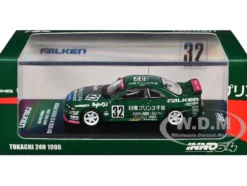 Nissan Skyline GT-R (R33) RHD (Right Hand Drive) #32 "Prince Chiba Falken" N1 Super Endurance Series "Tokachi 24 Hours" (1996) 1/64 Diecast Model Car by Inno Models