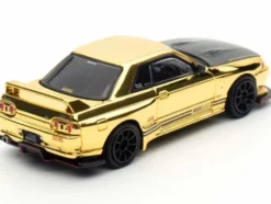 Nissan Skyline GT-R (R32) "Top Secret" RHD (Right Hand Drive) Chrome Gold with Carbon Hood "The Model Car Show Malaysia 2025 Event Edition" 1/64 Diecast Model Car by Inno Models