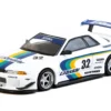 Nissan Skyline GT-R (R32) Widebody RHD (Right Hand Drive) #32 "Greddy - Jonsibal Designworks" White with Stripes "Global64" Series 1/64 Diecast Model by Tarmac Works