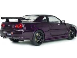 1999 Nissan Skyline GT-R (R34) Z-Tune RHD (Right Hand Drive) Midnight Purple Metallic 1/18 Diecast Model Car by Solido