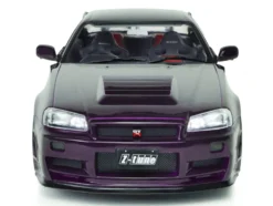 1999 Nissan Skyline GT-R (R34) Z-Tune RHD (Right Hand Drive) Midnight Purple Metallic 1/18 Diecast Model Car by Solido