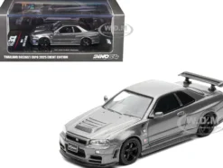 Nissan Skyline GT-R (R34) Z-Tune RHD (Right Hand Drive) Gray Metallic "Thailand Diecast Expo 2025 Event Edition" 1/64 Diecast Model Car by Inno Models