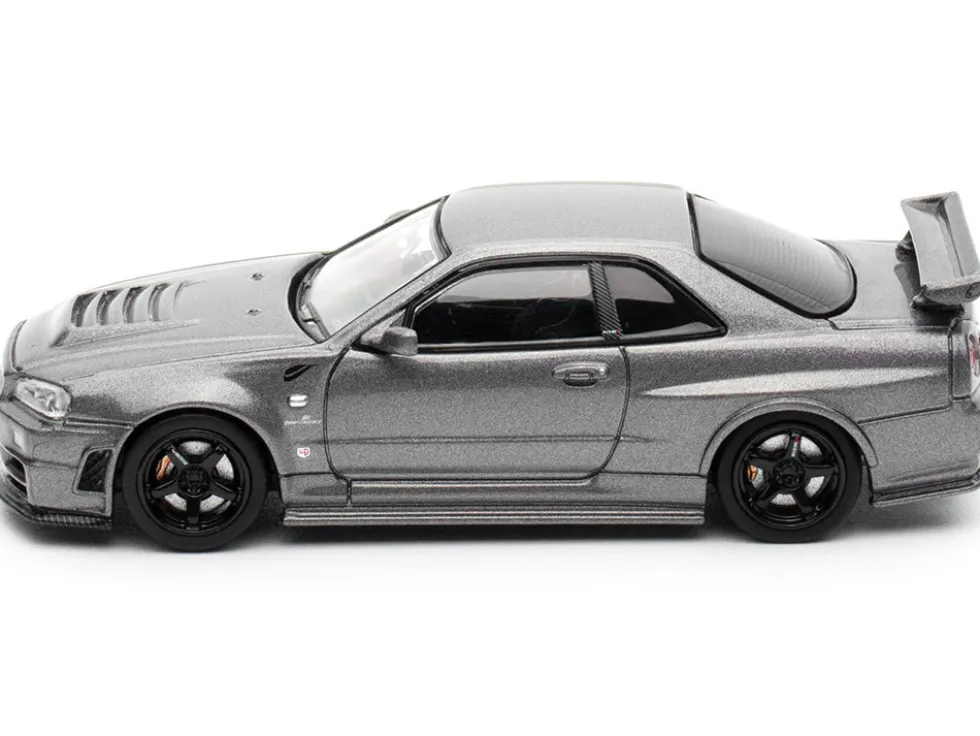Nissan Skyline GT-R (R34) Z-Tune RHD (Right Hand Drive) Gray Metallic "Thailand Diecast Expo 2025 Event Edition" 1/64 Diecast Model Car by Inno Models