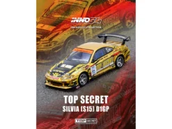 Nissan "Top Secret" Silvia (S15) RHD (Right Hand Drive) Ryuji Miki - Champion "D1 Grand Prix" (2004) 1/64 Diecast Model Car by Inno Models