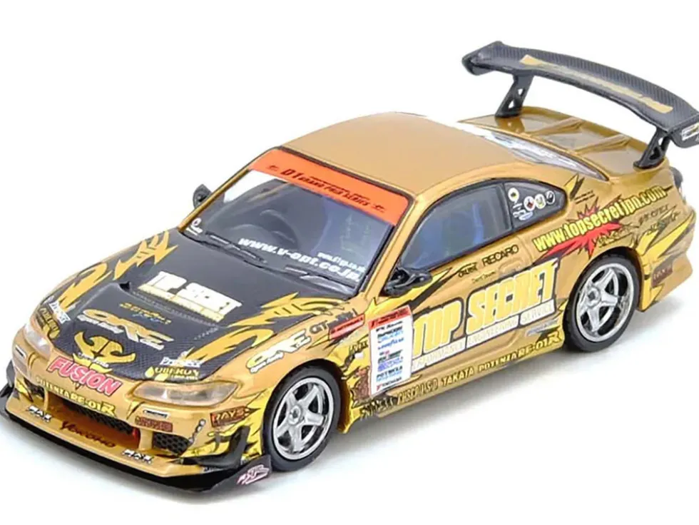 Nissan "Top Secret" Silvia (S15) RHD (Right Hand Drive) Ryuji Miki - Champion "D1 Grand Prix" (2004) 1/64 Diecast Model Car by Inno Models