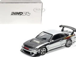 Nissan "Top Secret" Silvia (S15) RHD (Right Hand Drive) Chrome with Carbon Hood "Tokyo Auto Salon Kuala Lumpur 2025 Event Edition" 1/64 Diecast Model Car by Inno Models