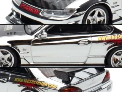 Nissan "Top Secret" Silvia (S15) RHD (Right Hand Drive) Chrome with Carbon Hood "Tokyo Auto Salon Kuala Lumpur 2025 Event Edition" 1/64 Diecast Model Car by Inno Models