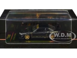 Nissan "Top Secret" Silvia (S15) RHD (Right Hand Drive) Matt Black with Carbon Hood "APA XPO 2025 Event Edition VIP Ticket Bundle" 1/64 Diecast Model Car by Inno Models