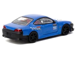 Nissan Vertex Silvia (S15) RHD (Right Hand Drive) #10 "Tarmac Works 10th Anniversary" Blue Metallic "Global64" Series 1/64 Diecast Model Car by Tarmac Works