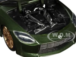 2023 Nissan Z Dark Green Metallic with Black Top Fast X 2023 Movie Fast & Furious Series 1/24 Diecast Model Car Jada 34791