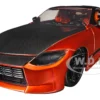 2023 Nissan Z Orange Metallic with Carbon Hood and Black Top "JDM Tuners" Series 1/24 Diecast Model Car by Jada