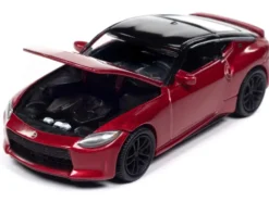 2023 Nissan Z Passion Red Metallic with Black Top "Import Legends" Series 1/64 Diecast Model Car by Auto World