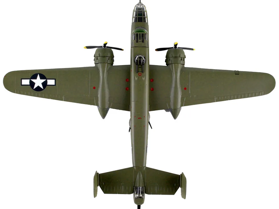 North American B 25J Mitchell Bomber Aircraft Briefing Time United States Air Force 1/100 Diecast Model Airplane Postage Stamp PS5403-5