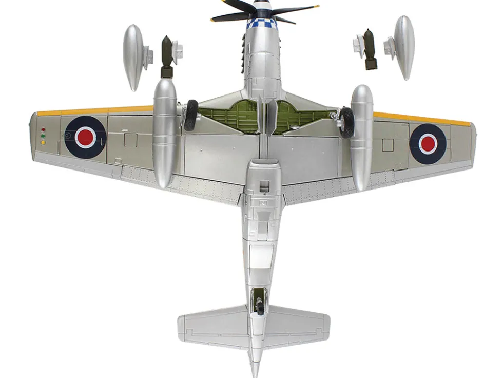 North American Mustang Mk.IV Fighter Aircraft "Flight Lieutenant Arthur S. 'Joe' Doley, 19th Squadron" (1945) British Royal Air Force "Air Power Series" 1/48 Diecast Model by Hobby Master