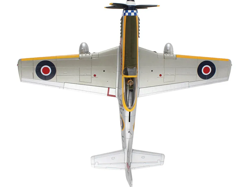 North American Mustang Mk.IV Fighter Aircraft "Flight Lieutenant Arthur S. 'Joe' Doley, 19th Squadron" (1945) British Royal Air Force "Air Power Series" 1/48 Diecast Model by Hobby Master