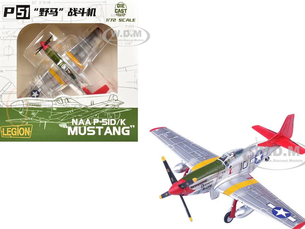 North American P-51D Mustang Aircraft "Duchess Arlene, Robert Williams, 100th Fighter Squadron, 332nd Fighter Group, Tuskegee Airmen, Fifteenth Air Force, Italy" (1944) United States Army Air Forces 1/72 Diecast Model Airplane by Legion