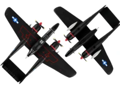 Northrup P 61 Black Widow Fighter Aircraft Lady in the Dark 548th Night Fighter Squadron United States Army Air Forces 1/120 Diecast Model Airplane Postage Stamp PS5334-2