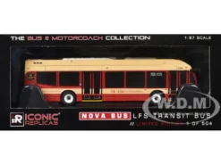 Nova Bus LFS HEV Transit Bus "Hamilton Street Railway 150th Anniversary" Cream and Red "The Bus & Motorcoach Collection" Limited Edition to 504 pieces Worldwide 1/87 (HO) Diecast Model by Iconic Replicas