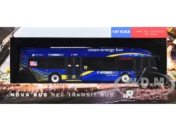 Nova Bus LFSH HEV Hybrid Transit Bus "MTA New York City" Blue with Yellow Graphics Limited Edition to 504 pieces Worldwide 1/87 (HO) Diecast Model by Iconic Replicas
