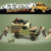 Off-Road Adventure 2 6 piece Diecast Set 4 Male Figurines 2 Accessories Limited Edition 4800 pieces Worldwide 1/64 Scale Models American Diorama 76496