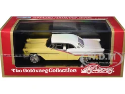 1957 Oldsmobile Starfire Coronado Yellow and Alcan White Limited Edition to 200 pieces Worldwide 1/43 Model Car by Goldvarg Collection