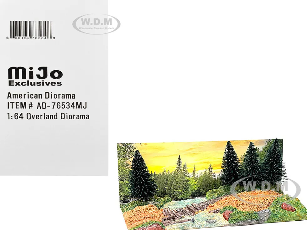 Overland Off Road Diorama with Forest Background for 1/64 Scale Models American Diorama AD76534