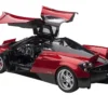 Pagani Huayra Metallic Red Carbon Top Silver Wheels 1/12 Model Car Autoart 12234
