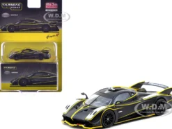 Pagani Huayra R Matt Black with Silver Accents and Yellow Stripes