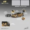 Pagani Imola Gold Carbon Metallic with Black Carbon Top with Extra Wheels 1/64 Diecast Model Car by CM Model