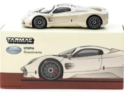 Pagani Utopia Rinascimento Silver Metallic "Global64" Series 1/64 Diecast Model by Tarmac Works