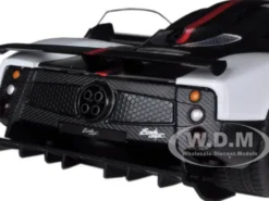 Pagani Zonda 5 Cinque White/Black 1/18 Diecast Car Model Motormax 79158