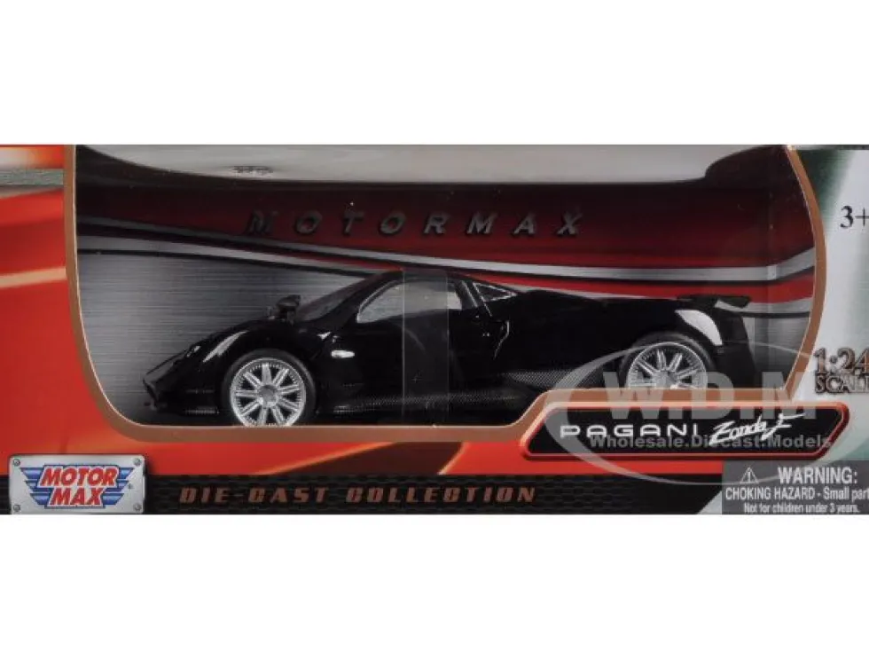 Pagani Zonda F Black 1/24 Diecast Car Model Motormax 73369