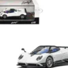 Pagani Zonda F Pearl White with Black Top 1/64 Diecast Model Car by CM Model