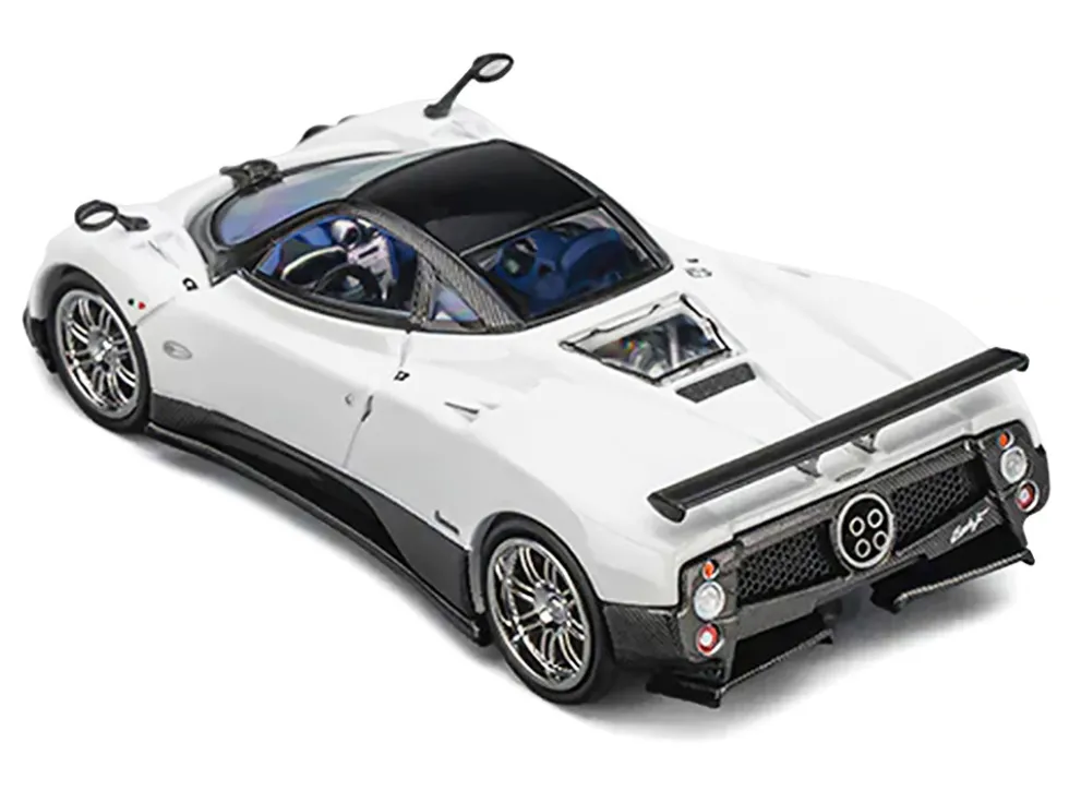Pagani Zonda F Pearl White with Black Top 1/64 Diecast Model Car by CM Model
