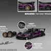 Pagani Zonda Revolucion Purple Metallic and Carbon with Extra Wheels 1/64 Diecast Model Car by CM Model
